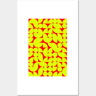Fire Colored Geometric Pattern - Shapes #3 Posters and Art